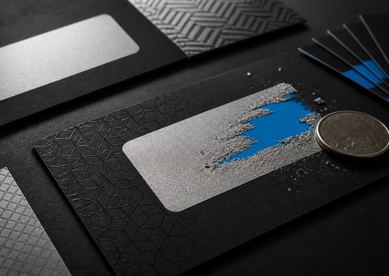 Vernice scratch off su card premium