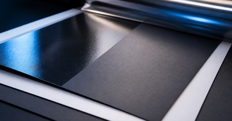 Dettaglio di plastificazione su stampato