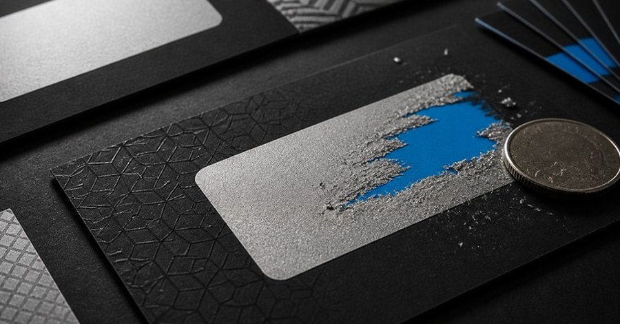 Vernice scratch off su card premium